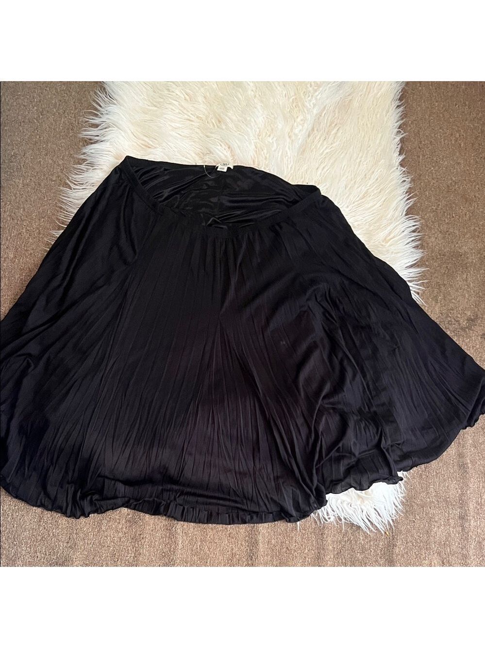 Cato Black Flowy Midi Skirt